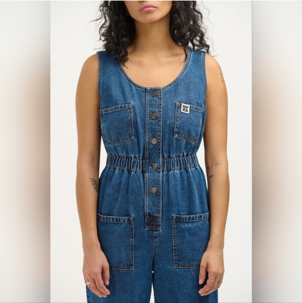 Lucy & Yak Juni Women's Classic Blue Denim Jumpsuit